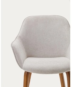 Beżowy tapicerowany fotel jadalniany Aleli – Kave Home