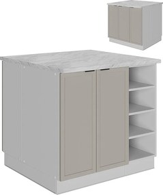 Wyspa kuchenna greybeige 90x60x82 fame-line