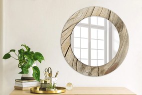 Lustro dekoracyjne okrągłe Pęknięte drewno
