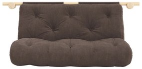 Ciemnobrązowa sztruksowa rozkładana sofa 135 cm Hooked – Karup Design