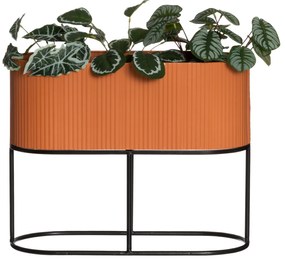 Owalny kwietnik metalowy, wys. 40 cm