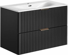 Szafka pod umywalkę ADEL BLACK 82 80cm czarny mat