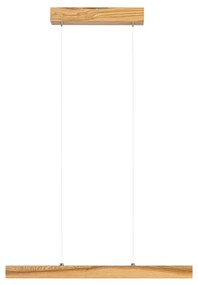 Lampa wisząca LED 60 cm z drewna jesionowego w stylu rustykalnym L60KB