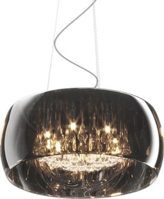Lampa wisząca z dymionym kloszem i kryształkami Crystal 50