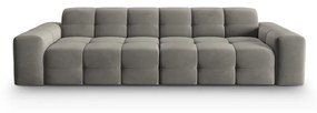 Szara aksamitna sofa 255 cm Kendal – Micadoni Home