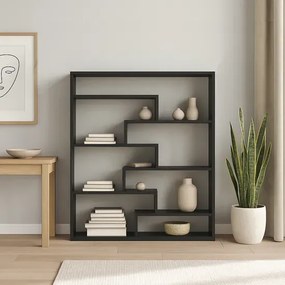 Minimalistyczny Regał Czarny Stojący Lub Wiszący R0-G04