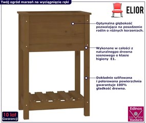 Brązowa rustykalna donica ogrodowa - Zelo