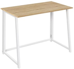Małe biurko składane dąb sonoma + biały H0-H04