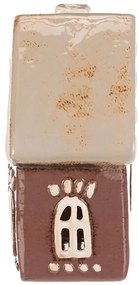 Świąteczna dekoracja piernikowy domek Serce naświeczkę do herbaty, ceramika, fioletowy