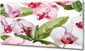 Fotoobraz na ścianę szklany Różowe orchidee