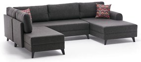 Antracytowy narożnik (w kształcie litery U) Belen – Balcab Home