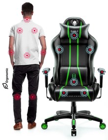 Fotel gamingowy Diablo X-One 2.0 Normal Size, czarno-zielony