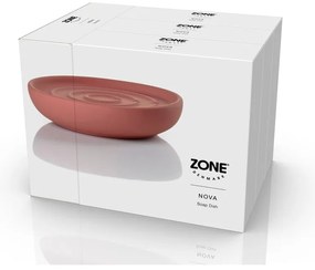 Jasnoczerwona porcelanowa mydelniczka Nova – Zone
