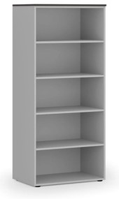 Regał biurowy PRIMO GRAY, 800 x 500 x 1781 mm, szary/wenge