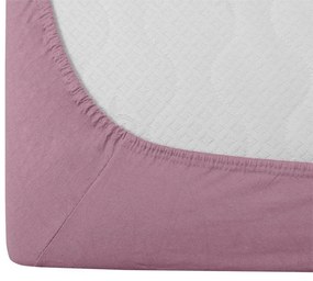 PrzytulneMieszkanie.pl Jersey prześcieradło do dziecięcego łóżeczka różowe 70 x 140 cm