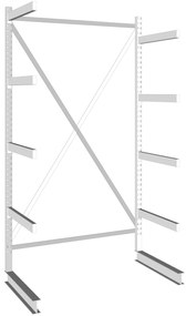 META Regał wspornikowy, jednostronny, 250 kg, 2500 x 1330 x 1030 mm, podstawowy