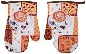 Zestaw 2 brązowych rękawic z magnesem COFFEE FROTH