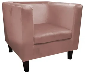 Fotel GRON VELVET różowy ATOS