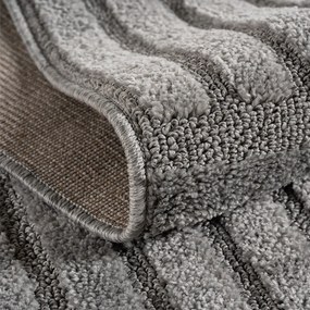 Dywan nowoczesny 3D Art Kwadraty szary 80 cm x 150 cm