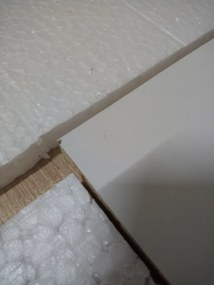 PROMOCJA Biały stół jadalniany z blatem w dekorze dąb sonoma MADO 120x80 II. klasa jakości