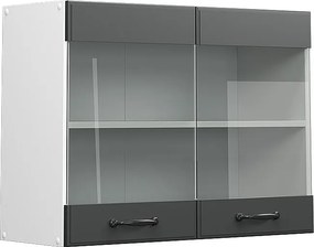 Szklana szafka kuchenna antracytowy domek wiejski 80x31x60 r-line