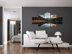 Obraz - Alpy, Włochy, Dolomity, Lago Antorno (125x70 cm)