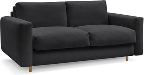 Czarna sofa do spania/rozkładana 200 cm Cocoone – Bobochic Paris