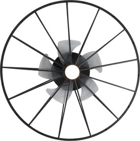Wentylator sufitowy czarny 62 cm z LED z możliwością ściemniania z pilotem - Yaran