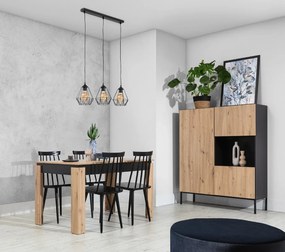 Lampa wisząca BENIGNE III czarna ELTAP
