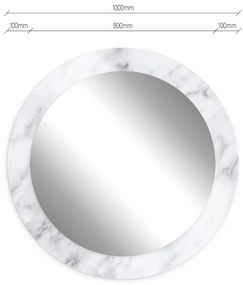 Lustro okrągłe MORENA WHITE MARBLE 100cm biały marmur BALTICA DESIGN
