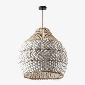 Lampa Sufitowa Z Plecionego Rattanu Llaury Miel - Czarna & Ø70 Cm Llaury - Sklum