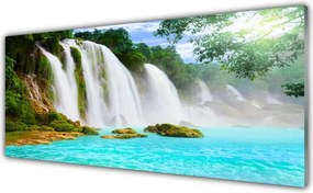 Panel Szklany do Kuchni Kaskada Czystej Wody