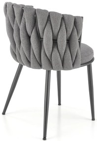 Krzesło popielaty, K516 tkanina NEA 15, nowoczesne, metalowy stelaż