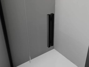 Mexen Exo drzwi prysznicowe składane 65 cm, transparent, czarne - 816-065-000-70-00