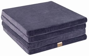 Szaroniebieska mata do zabawy dla dzieci 120x120 cm – Meowbaby