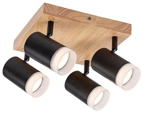 Rabalux 73124 - Lampa sufitowa TORAS 4xGU10/5W/230V dąb