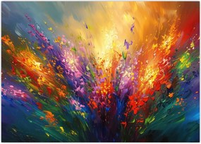 Obraz - Abstrakcja kwiatów (70x50 cm)