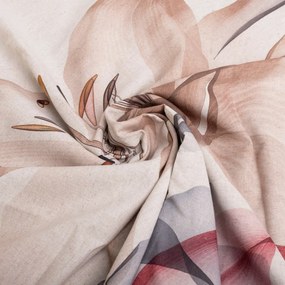 Pościel z mieszanki bawełny i lnu Lilie, 160 x 200 cm, 2 szt. 70 x 80 cm