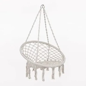 Wiszący Fotel Z Bambusa Bahli Distressed White - Sklum