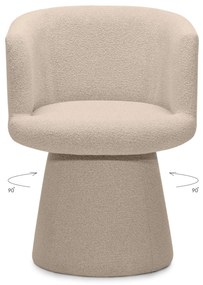 Obrotowy designerski fotel YATO, beżowy