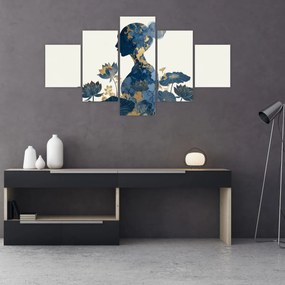 Obraz - Marmurowy profil kobiety (125x70 cm)