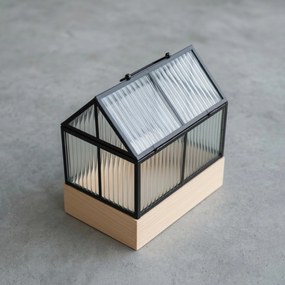 Mini szklarnia z metalową ramą KALA, 30 x 26 x 18 cm