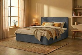 Łóżko FILI 160x200 cm Szary Bez materaca