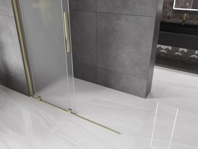 Mexen Velar ścianka prysznicowa rozsuwana Walk-in 130 x 200 cm, szron 8 mm, złota - 871-130-000-33-50