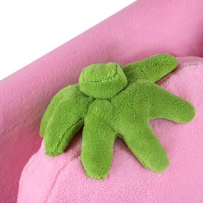 HOMCOM Sofa dziecięca fotel dziecięcy sofa kanapa dzieci pokój dziecięcy sofa dwuosobowa sofa z motywem truskawek