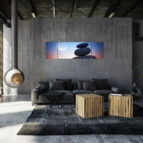 Obraz ułożonych kamieni jeden na drugim (170x50 cm)