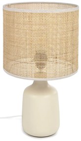 Kremowa/w naturalnym kolorze lampa stołowa ceramiczna (wysokość 46 cm) Erna – Kave Home