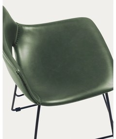 Hoker z imitacji skóry w kolorze khaki (wysokość siedziska 76 cm) Zahara – Kave Home