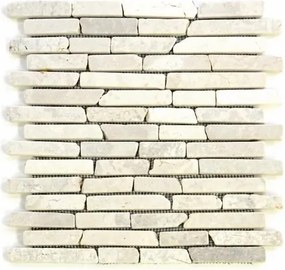 Mozaika marmurowa Garth na siatce kremowa 1 m2