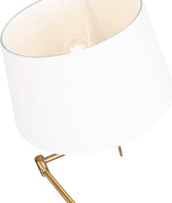 Inteligentna klasyczna lampa podłogowa brązowa z białą, w tym WiFi A60 - Ladas Fix